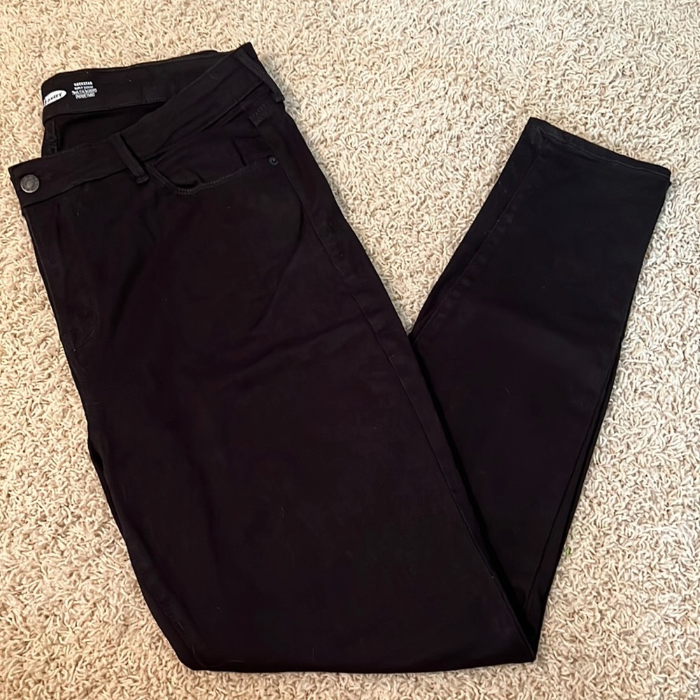 BUILT-IN SCULPT Black Never Fade Rockstar Super Skinny Jeans - Old Navy